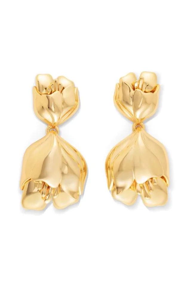 Oroton Earrings Tulip Drop Earrings Gold 8211 Jewellery