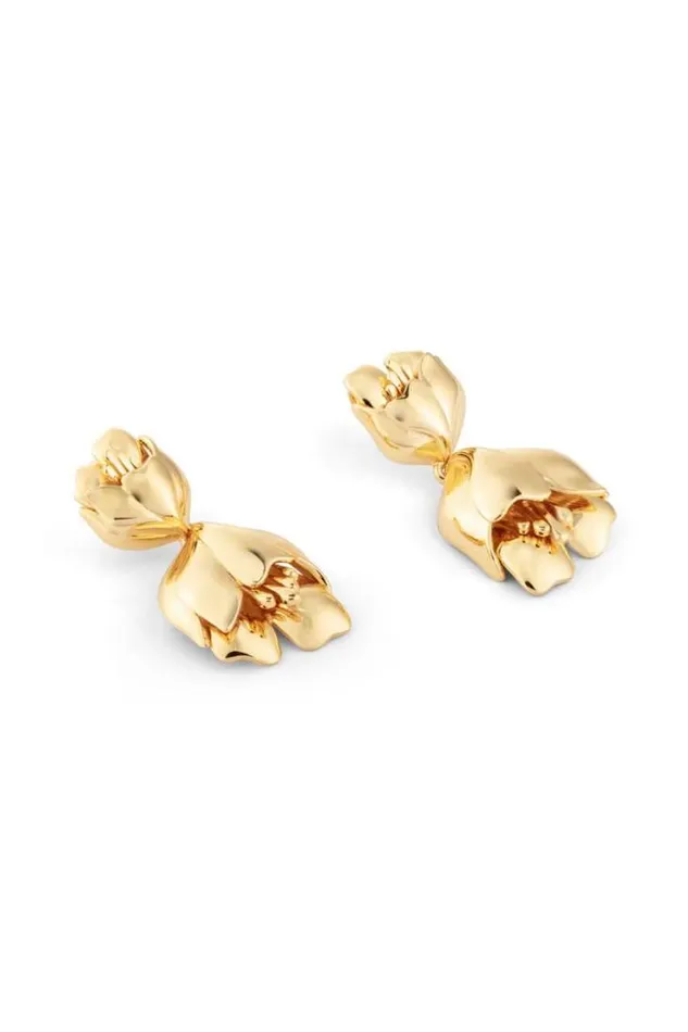 Oroton Earrings Tulip Drop Earrings Gold 8211 Jewellery