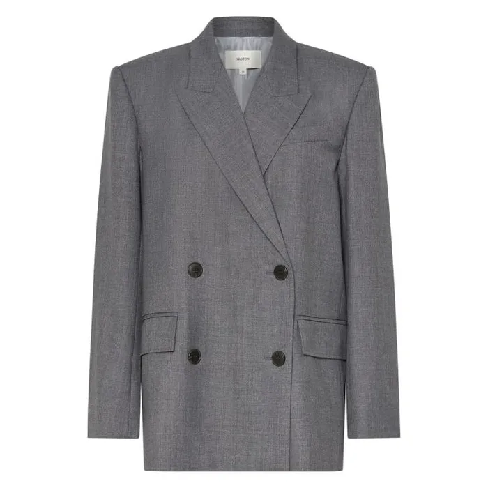 Oroton Jackets and Outerwear Man Style Blazer Dark Ash 8211 Women
