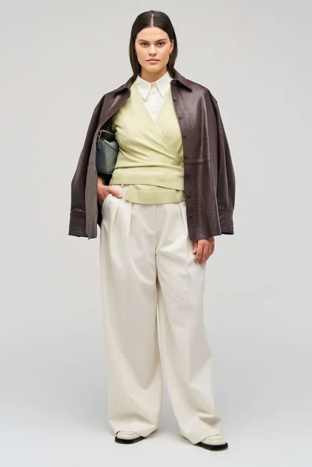 Oroton Knitwear Wrap Cardigan Fennel 8211 Women
