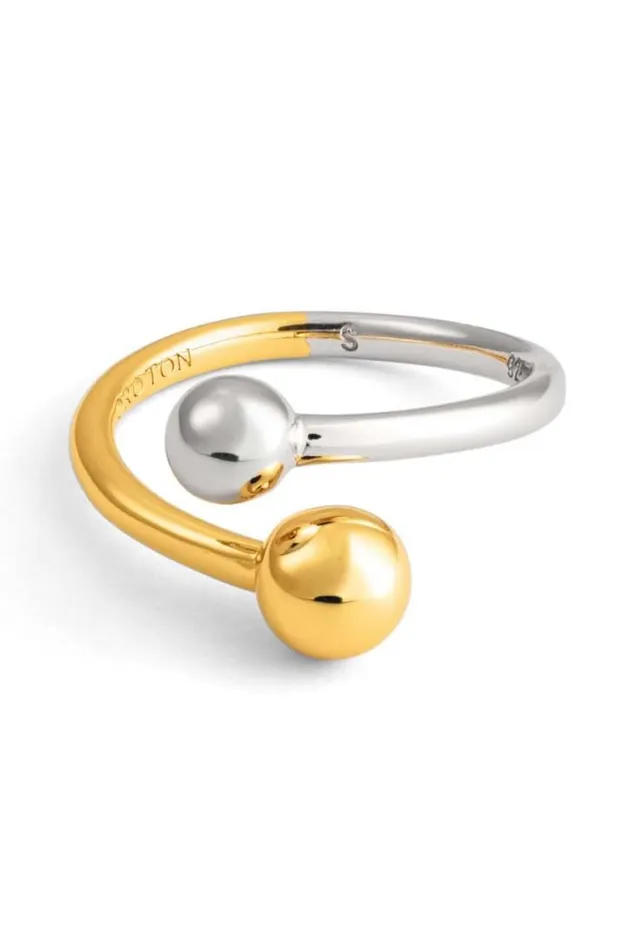 Oroton Rings Sphere Split Ring Goldsilver 8211 Jewellery