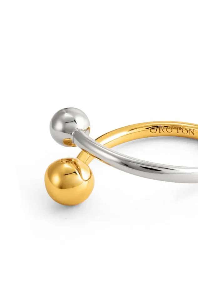 Oroton Rings Sphere Split Ring Goldsilver 8211 Jewellery