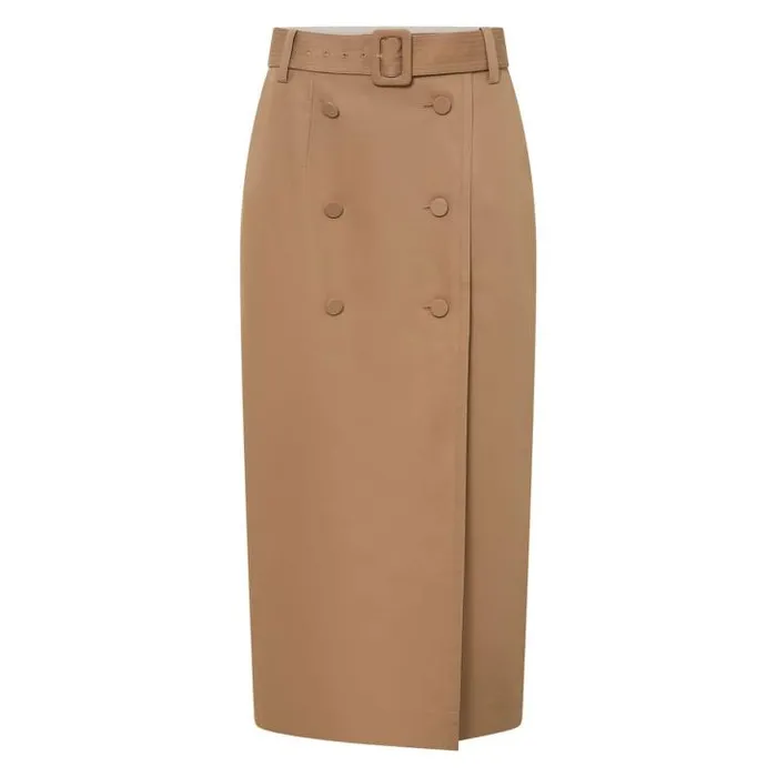Oroton Skirts Wrap Utility Skirt Dark Camel 8211 Women