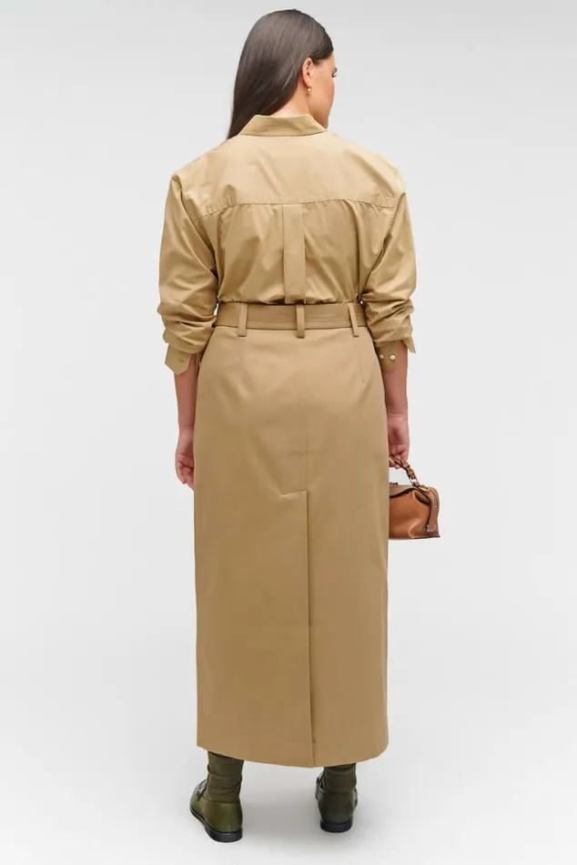 Oroton Skirts Wrap Utility Skirt Dark Camel 8211 Women