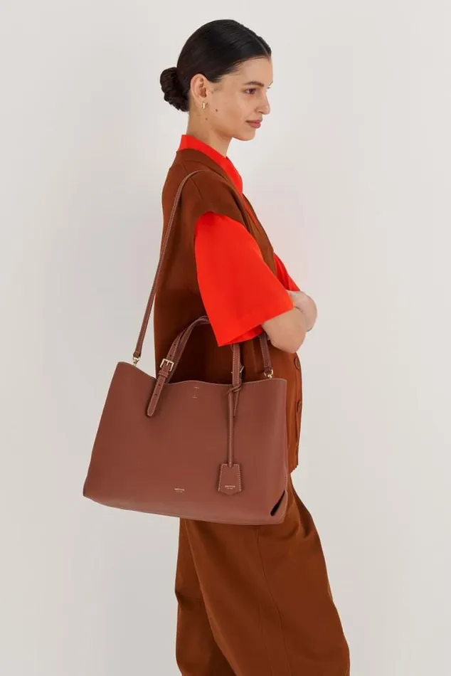 Oroton Work Margot Large Day Bag Whiskey 8211 Women