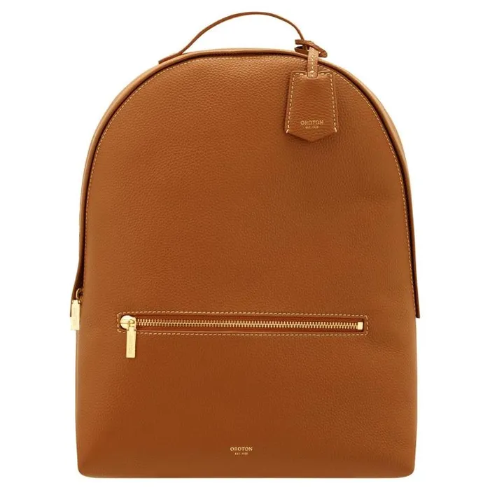 Oroton Work Margot Zip Backpack Whiskey 8211 Women