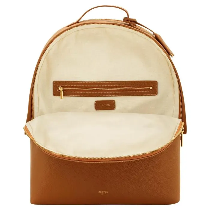 Oroton Work Margot Zip Backpack Whiskey 8211 Women