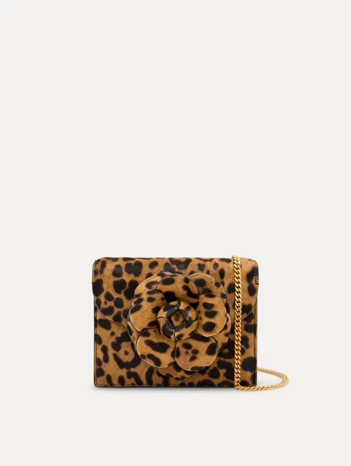Oscar De La Renta Jaguar Printed Haircalf Mini TRO Bag Animal Women Handbags