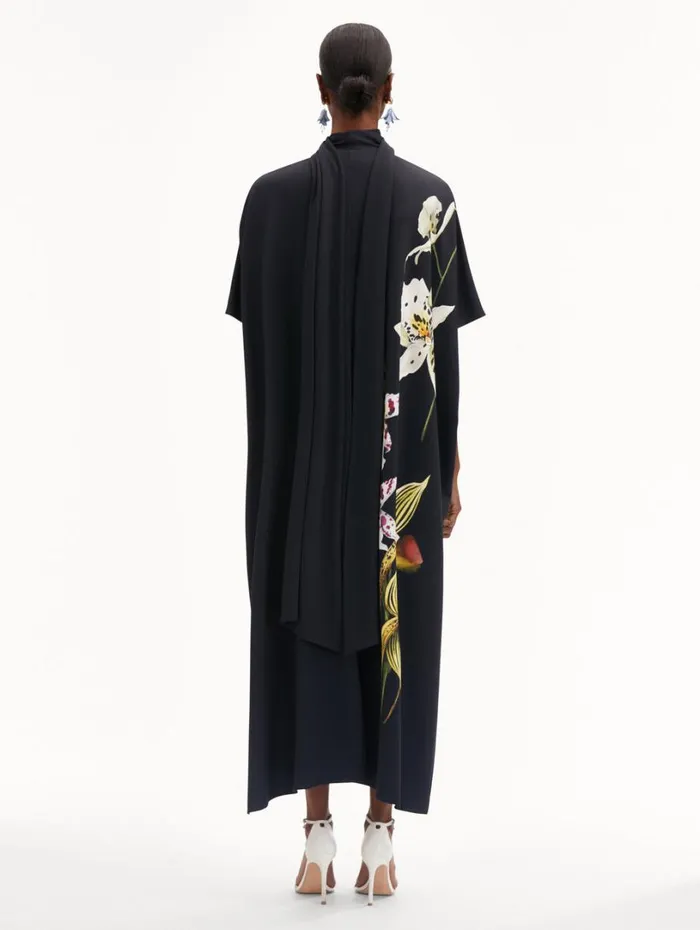 Oscar De La Renta Orchid Jersey Caftan Women Dresses
