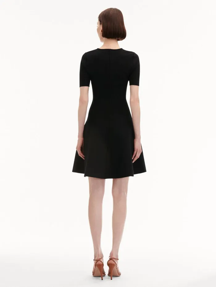 Oscar De La Renta Orchid Threadwork Jacquard Dress Black Multi Women Dresses Oscar De La Renta Orchid Threadwork Jacquard Dress Black Multi Women Dresses