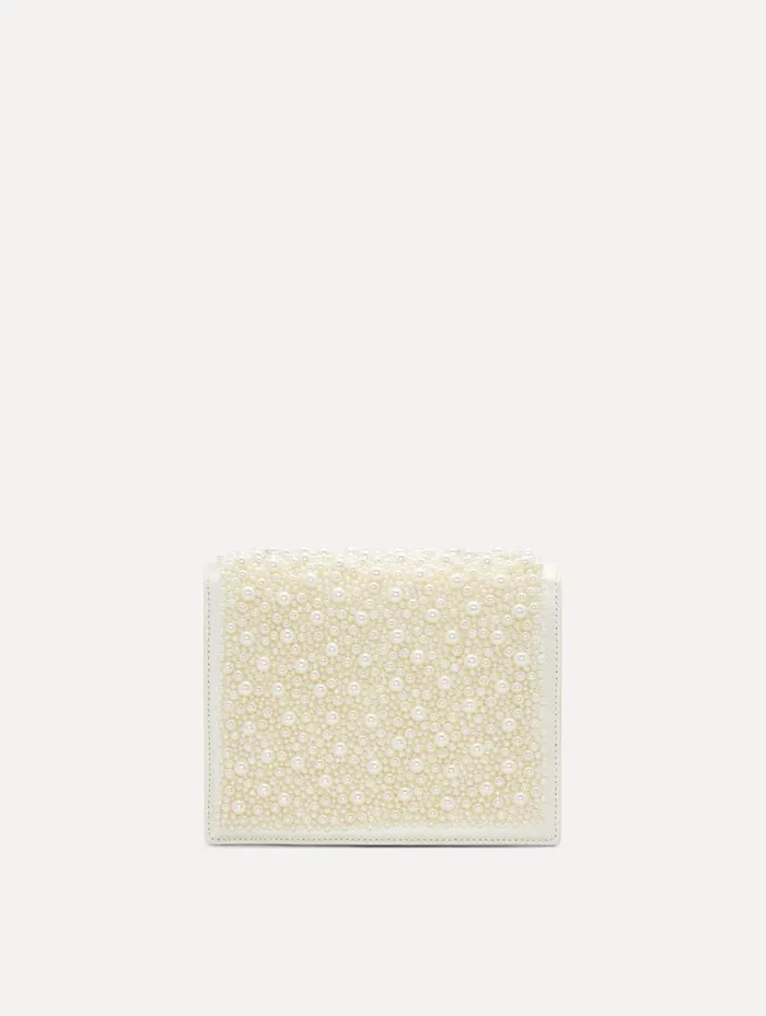 Oscar De La Renta Pearl Embroidered Mini TRO Bag Pearl Women Handbags