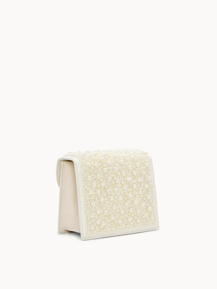 Oscar De La Renta Pearl Embroidered Mini TRO Bag Pearl Women Handbags