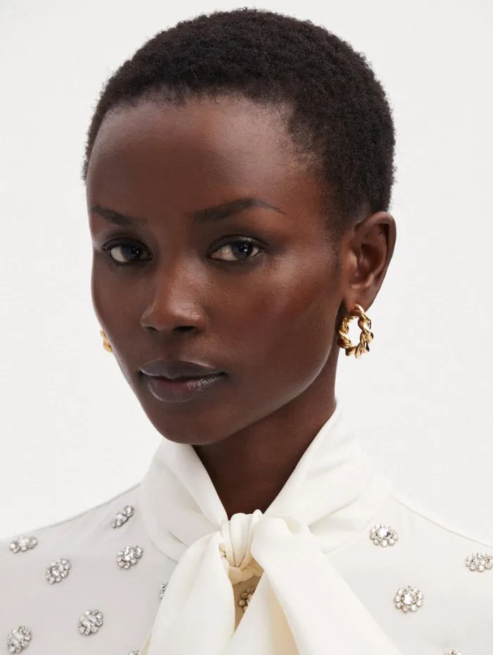Oscar De La Renta Small Rope Hoop Earrings Gold Women Earrings Oscar De La Renta Small Rope Hoop Earrings Gold Women Earrings