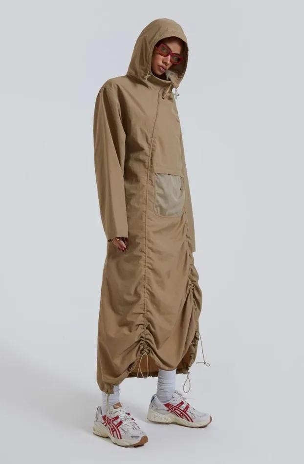 Outerwear Women Jaded London Noho Nylon Cagoule With Half Zip Detail