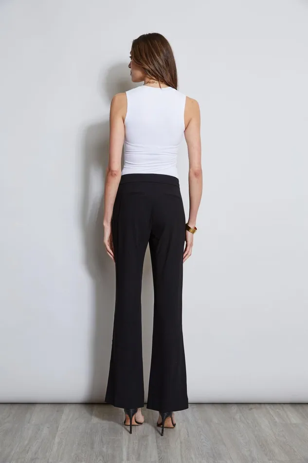 Outlet 8211 Women Bottoms Elie Tahari Lace Trim Fit and Flare Pant Black