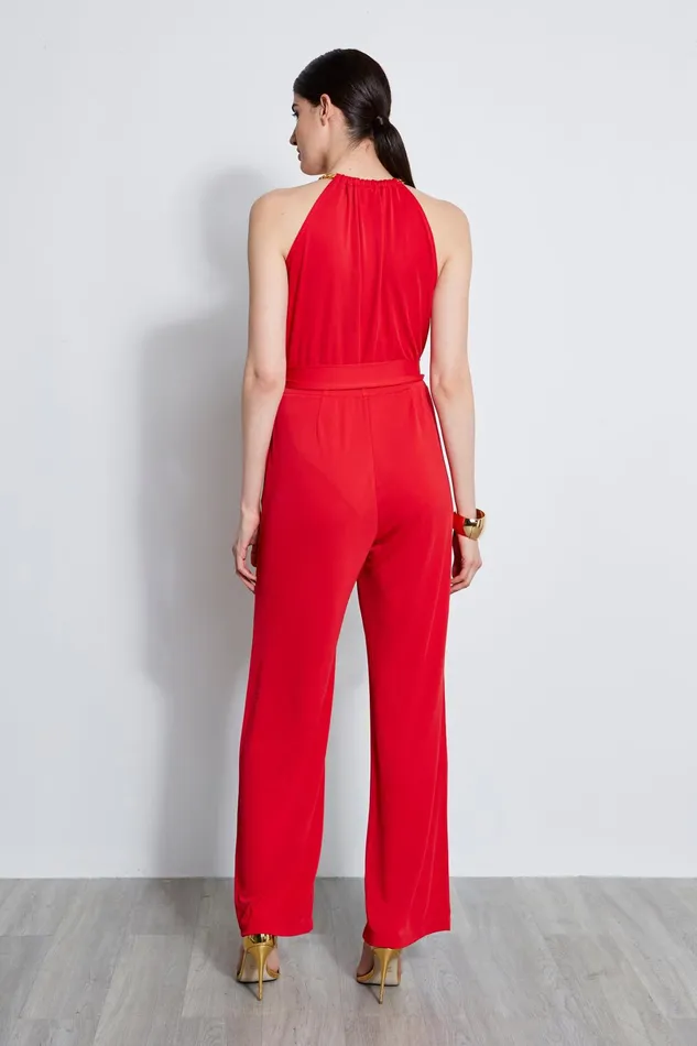 Outlet 8211 Women Dresses and Jumpsuits Elie Tahari Chain Jersey Jumpsuit Blaze Red