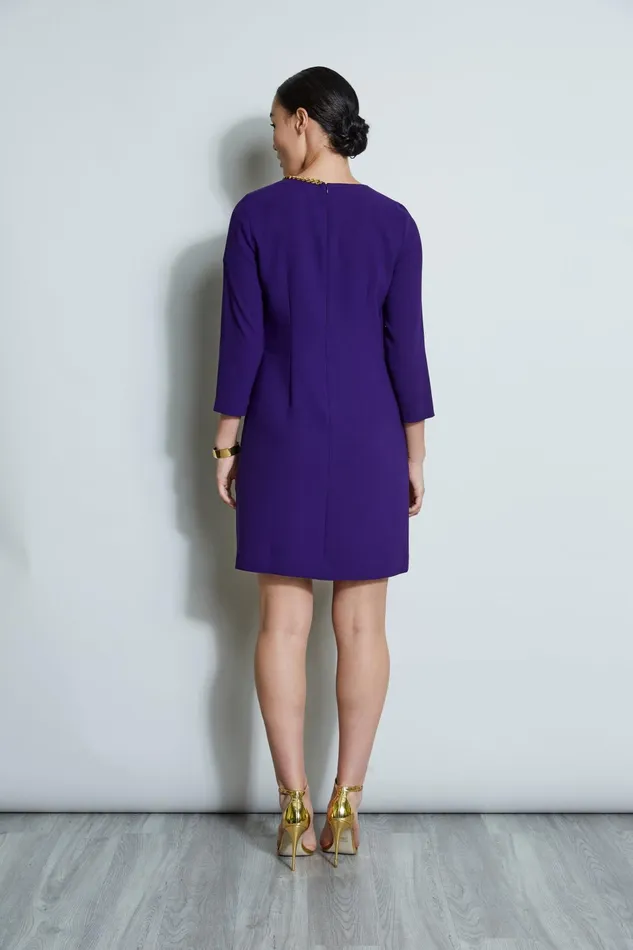 Outlet 8211 Women Dresses and Jumpsuits Elie Tahari Chain Shift Dress Winter Plum