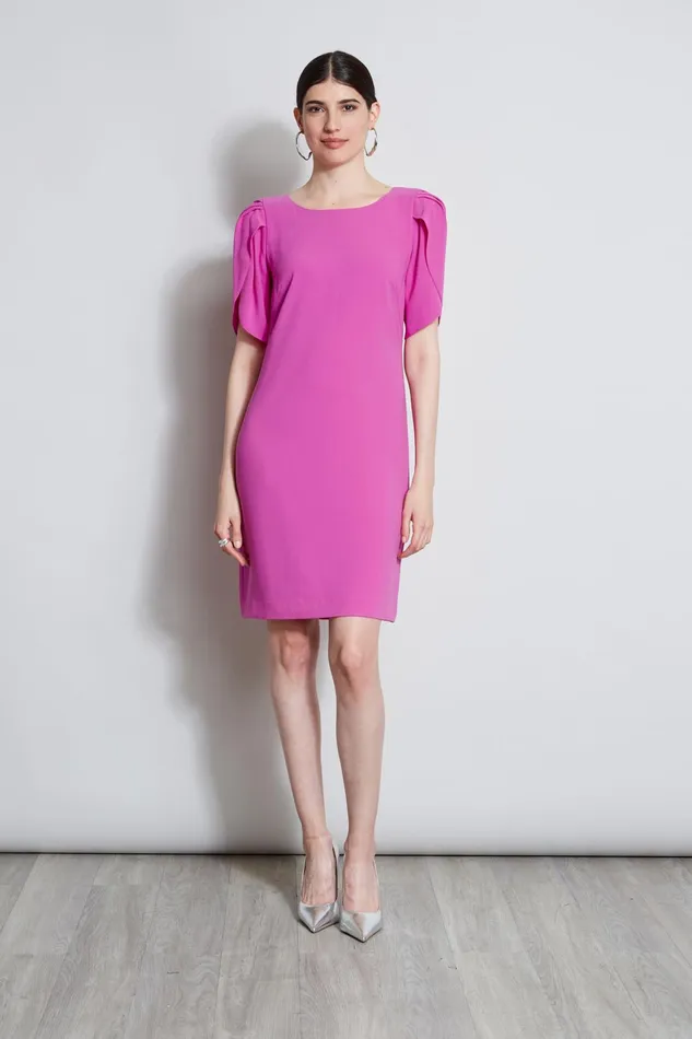 Outlet 8211 Women Dresses and Jumpsuits Elie Tahari Slit Sleeve Dress Peony