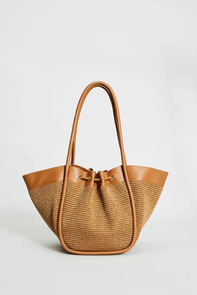 Outlet 8211 Women Handbags Elie Tahari Raffia Tote Bag Camelcamel