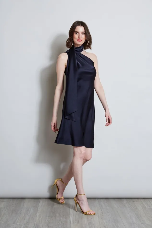 Outlet 8211 Women Suiting Elie Tahari Satin Scarf Dress Stargazer