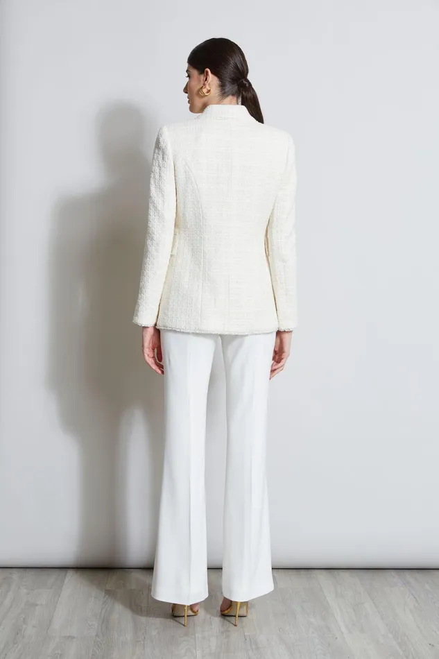 Outlet 8211 Women Suiting Elie Tahari Tweed Double Breasted Blazer Foam