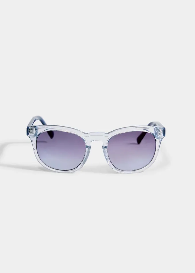 Outlet 8211 Women Sunglasses Elie Tahari Round Acetate Sunglasses Clear Blue
