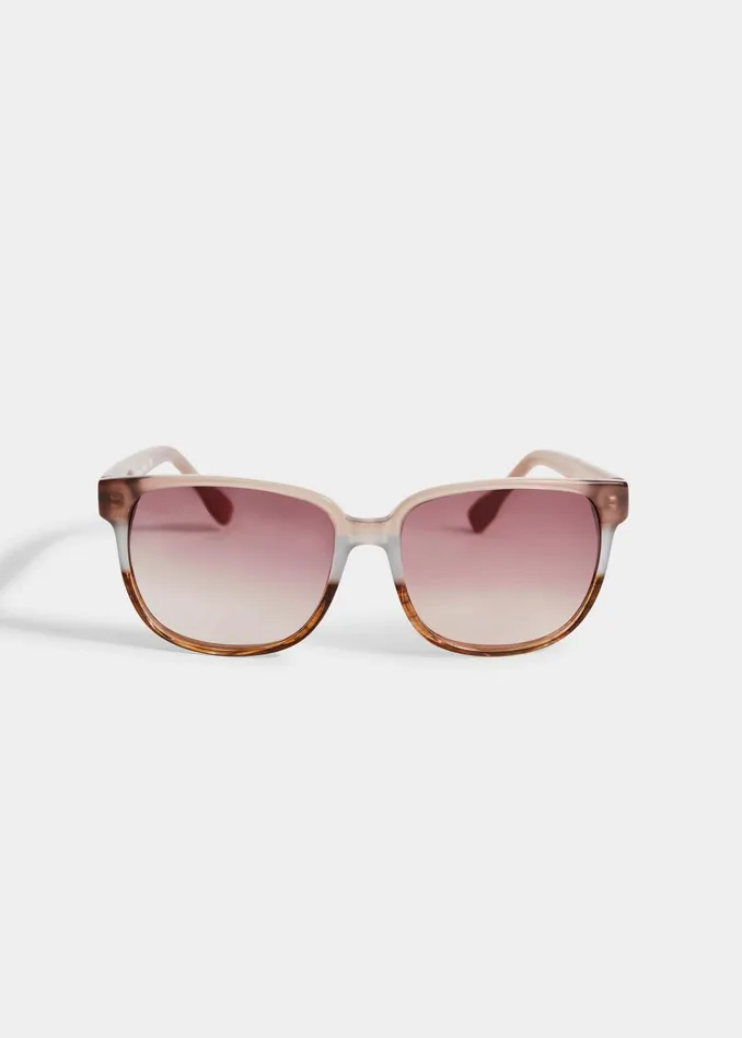 Outlet 8211 Women Sunglasses Elie Tahari Two Tone Rectangular Sunglasses Brown Grey