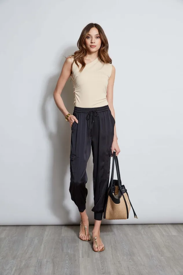 Outlet 8211 Women Tops Elie Tahari Asymmetric Rib Knit Driftwood
