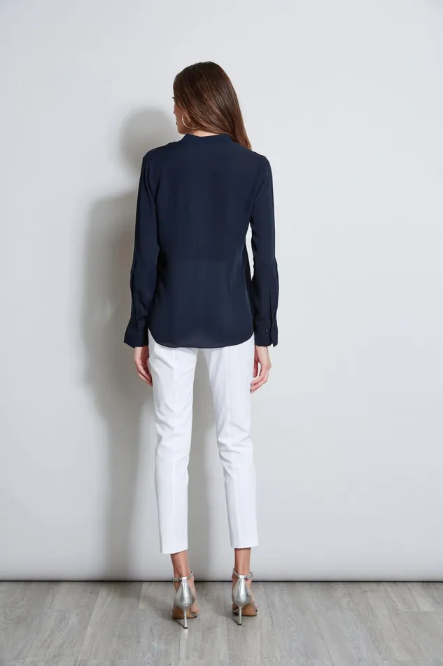 Outlet 8211 Women Tops Elie Tahari Long Sleeve Chain Shirt Stargazer