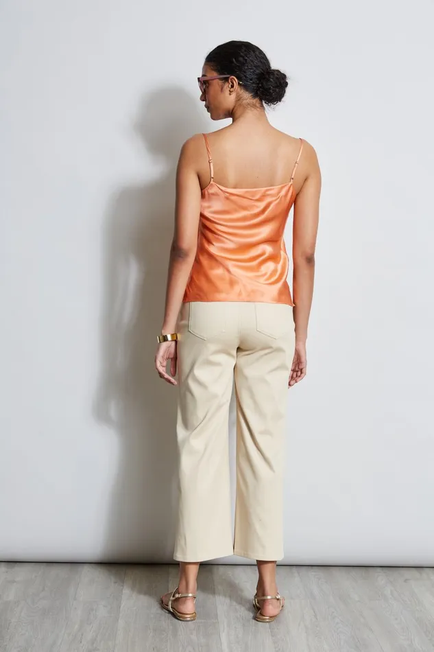 Outlet 8211 Women Tops Elie Tahari Silk Satin Cami Tangerine
