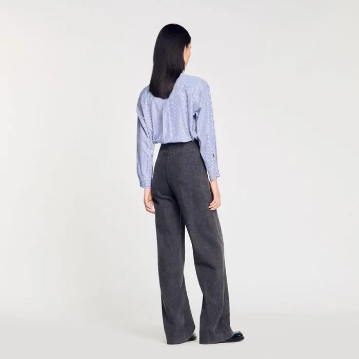 Pants and Shorts Women SANDRO Highrise Jeans Grey