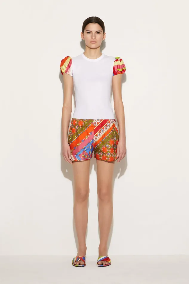 Pants And Shorts Women PUCCI FestaPrint SilkTwill Shorts