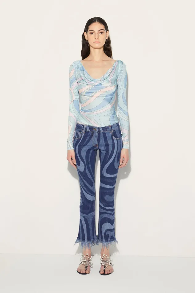 Pants And Shorts Women PUCCI MarmoPrint Jeans
