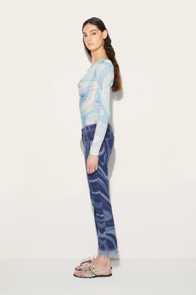 Pants And Shorts Women PUCCI MarmoPrint Jeans