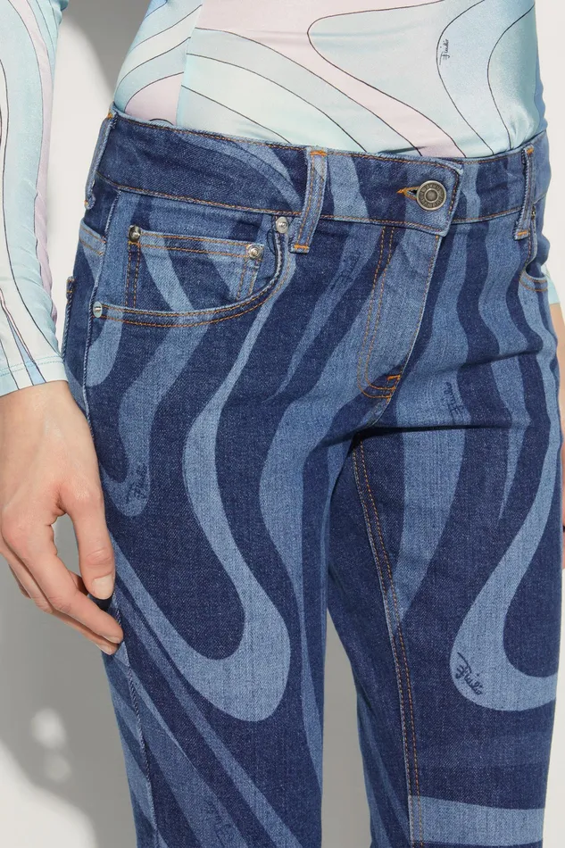 Pants And Shorts Women PUCCI MarmoPrint Jeans
