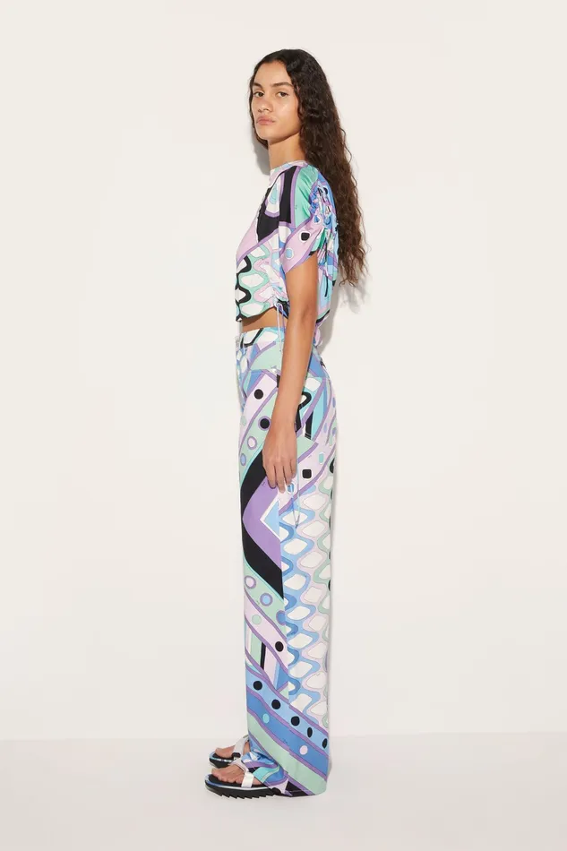 Pants And Shorts Women PUCCI VivaraPrint WideLeg Trousers