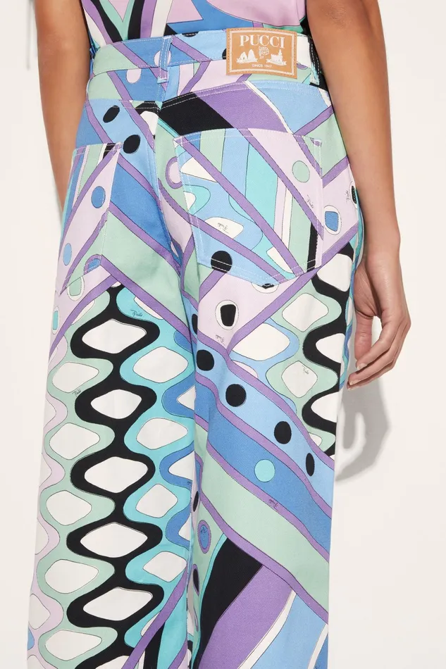 Pants And Shorts Women PUCCI VivaraPrint WideLeg Trousers