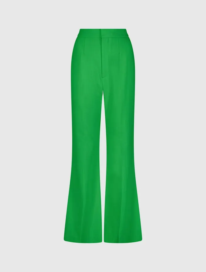 Pants Mac Duggal Women Spring Green Classic Crepe Flared Leg Trouser Pant 8211 FINAL SALE Spring Green