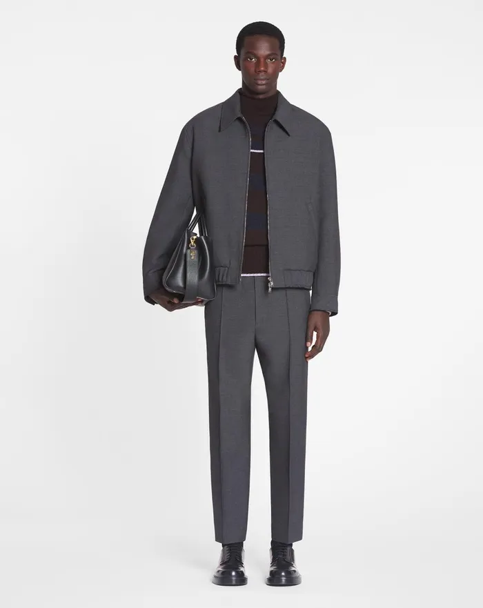 Pants With An Elastic Waistband Anthracite Men Lanvin Pants and Shorts Pants With An Elastic Waistband Anthracite Men Lanvin Pants and Shorts