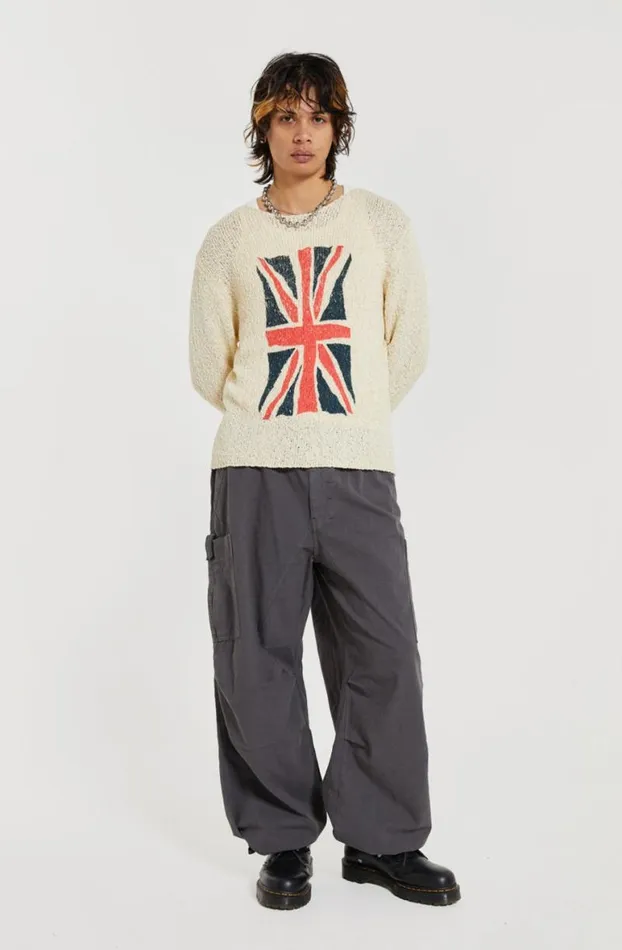 Parachute Pants Men Jaded London Vintage Grey Parachute Cargo Pants