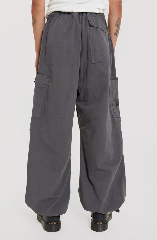 Parachute Pants Men Jaded London Vintage Grey Parachute Cargo Pants