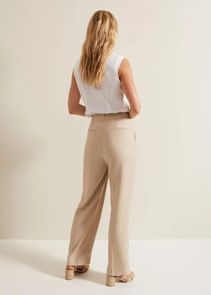 Phase Eight Addison Pleat Front Trousers Stone Women Trousers