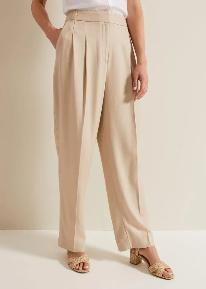 Phase Eight Addison Pleat Front Trousers Stone Women Trousers