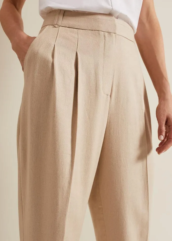 Phase Eight Addison Pleat Front Trousers Stone Women Trousers