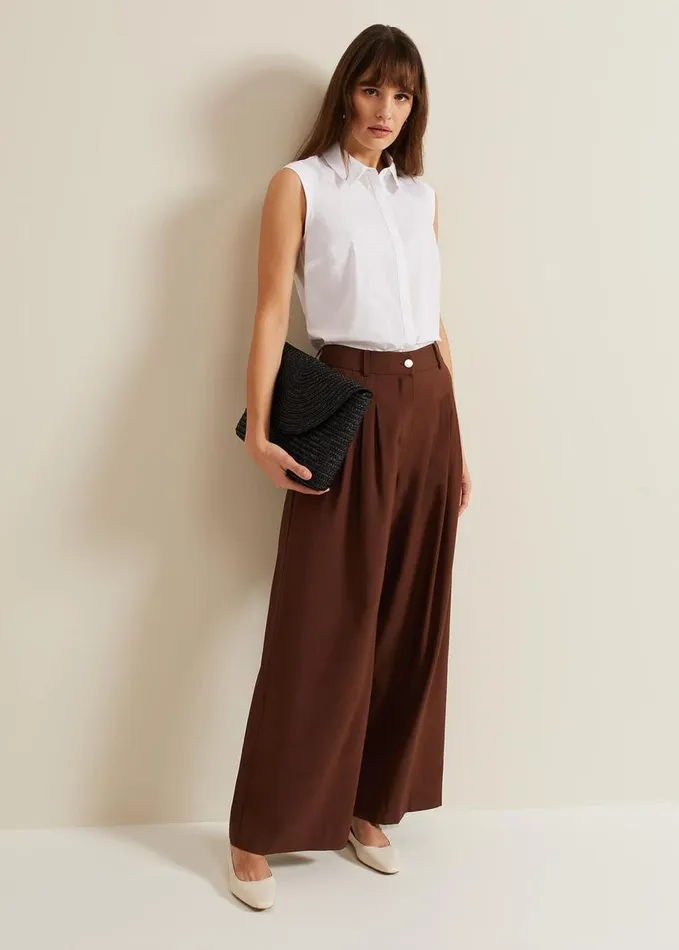 Phase Eight Aimee Sleeveless Shirt White Women Shirts and Blouses