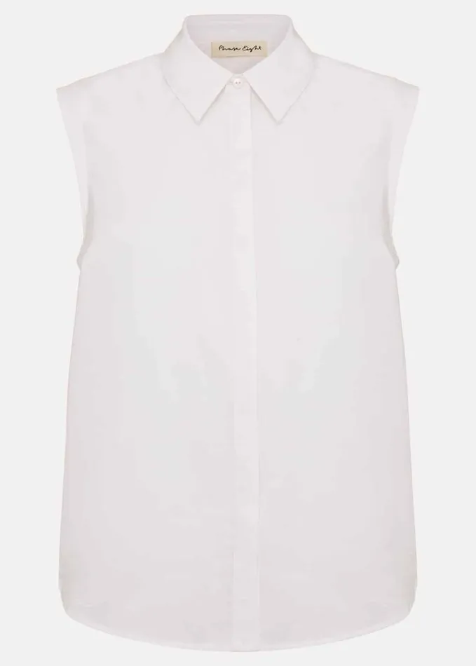 Phase Eight Aimee Sleeveless Shirt White Women Shirts and Blouses
