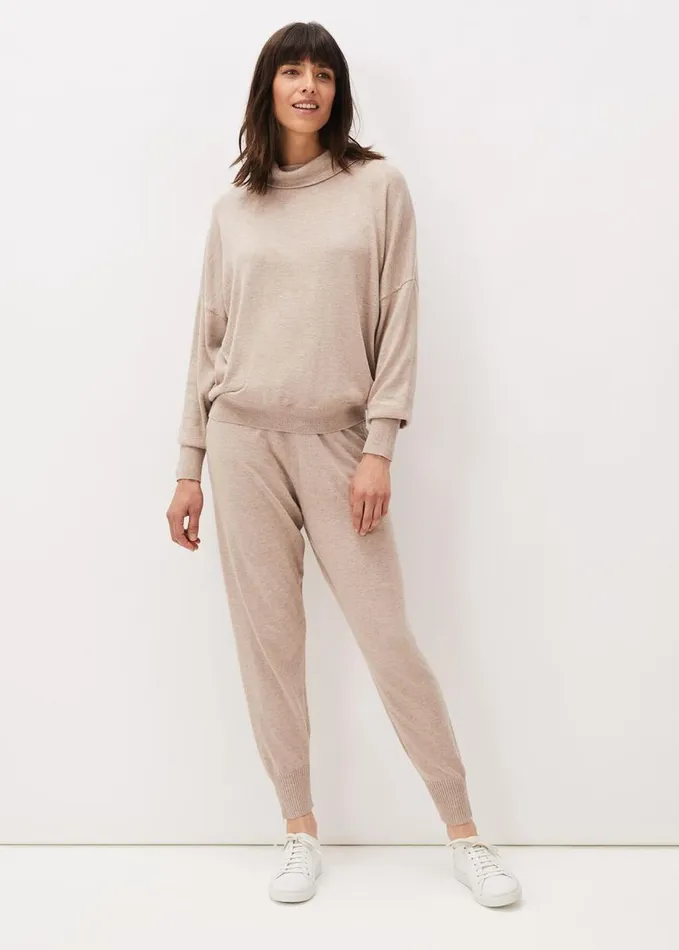 Phase Eight Alice Funnel Neck CoOrd Jumper Mocha Women Knitwear