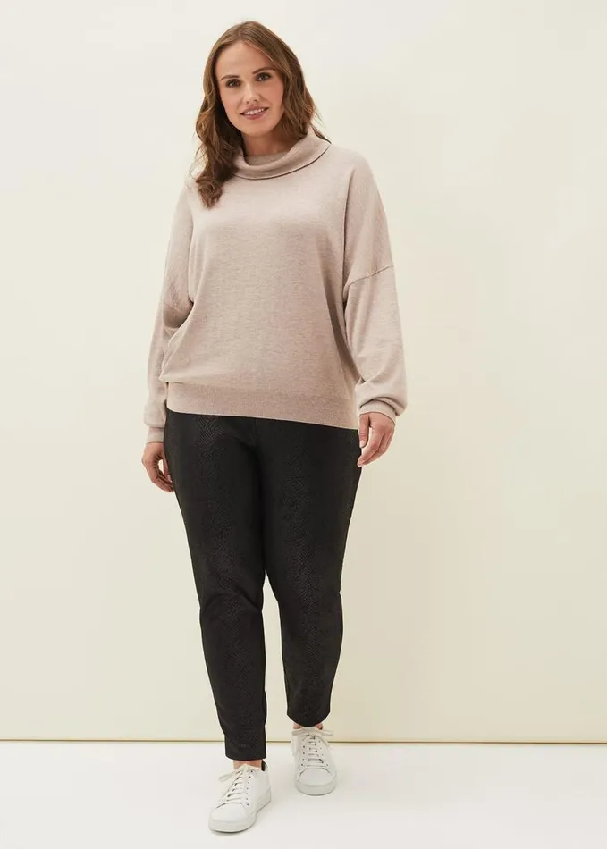 Phase Eight Alice Funnel Neck CoOrd Jumper Mocha Women Knitwear