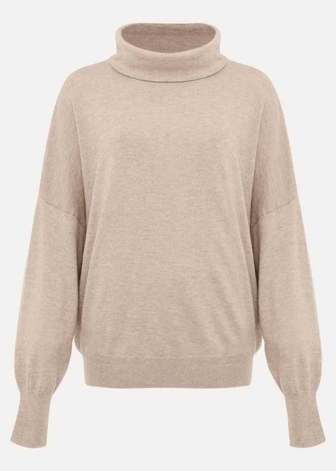 Phase Eight Alice Funnel Neck CoOrd Jumper Mocha Women Knitwear