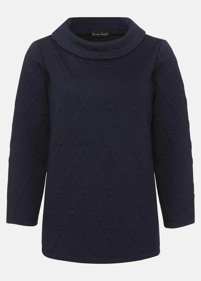 Phase Eight Alira Textured Top Navy Women Tops and TShirts